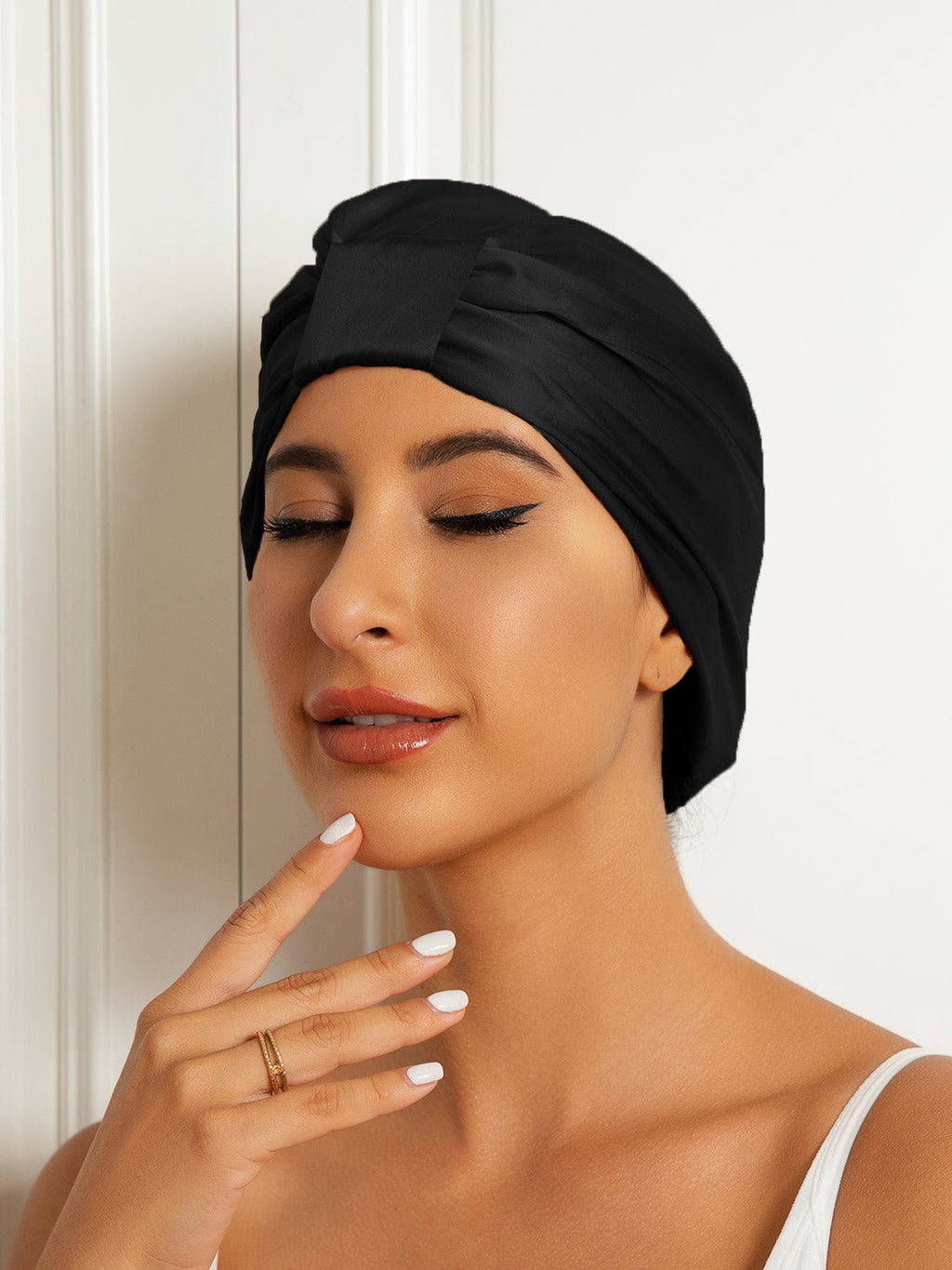 Pure Silk Double Layer Night Turban Bonnet