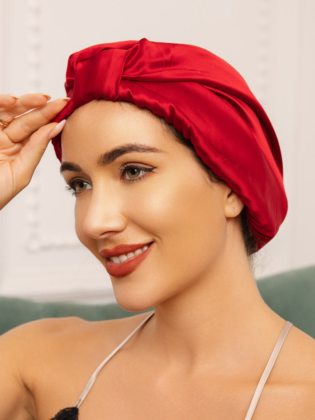 Pure Silk Night Turban Bonnet