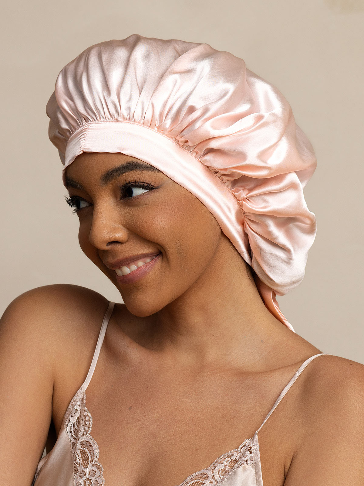 Women's Mulberry Silk Bonnet with Long Ribbons