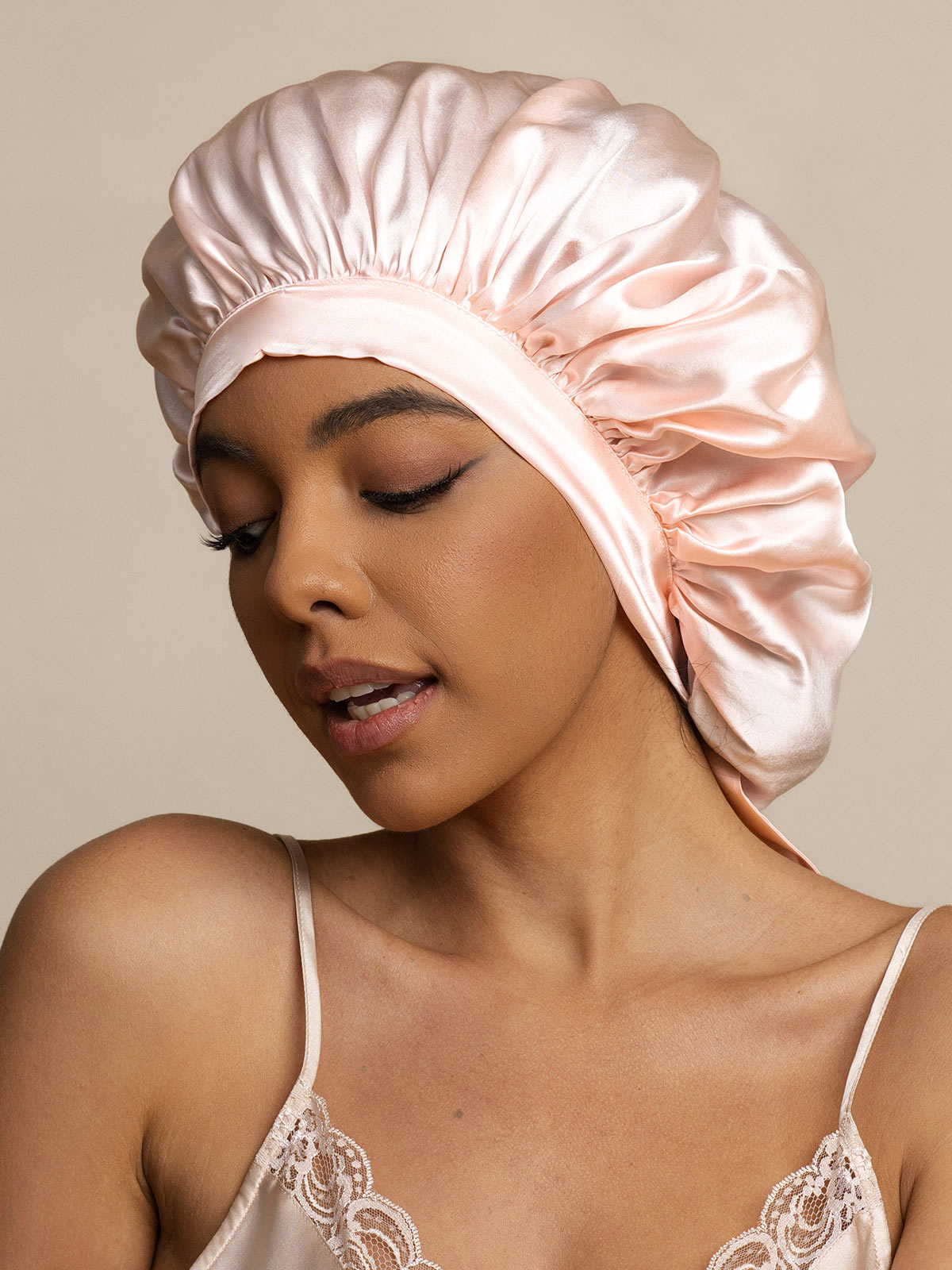 Women's Mulberry Silk Bonnet with Long Ribbons