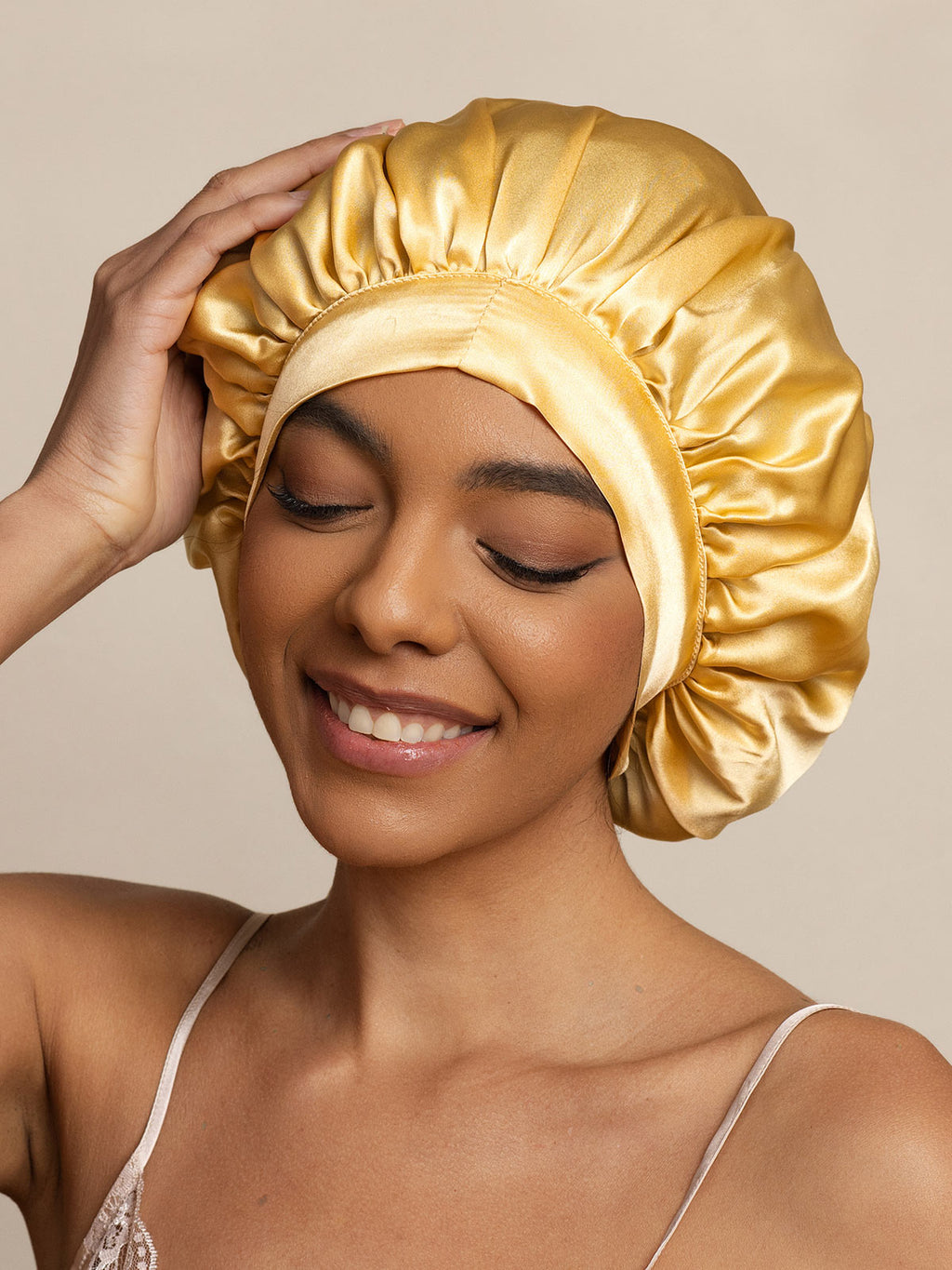 Women's Mulberry Silk Bonnet with Long Ribbons
