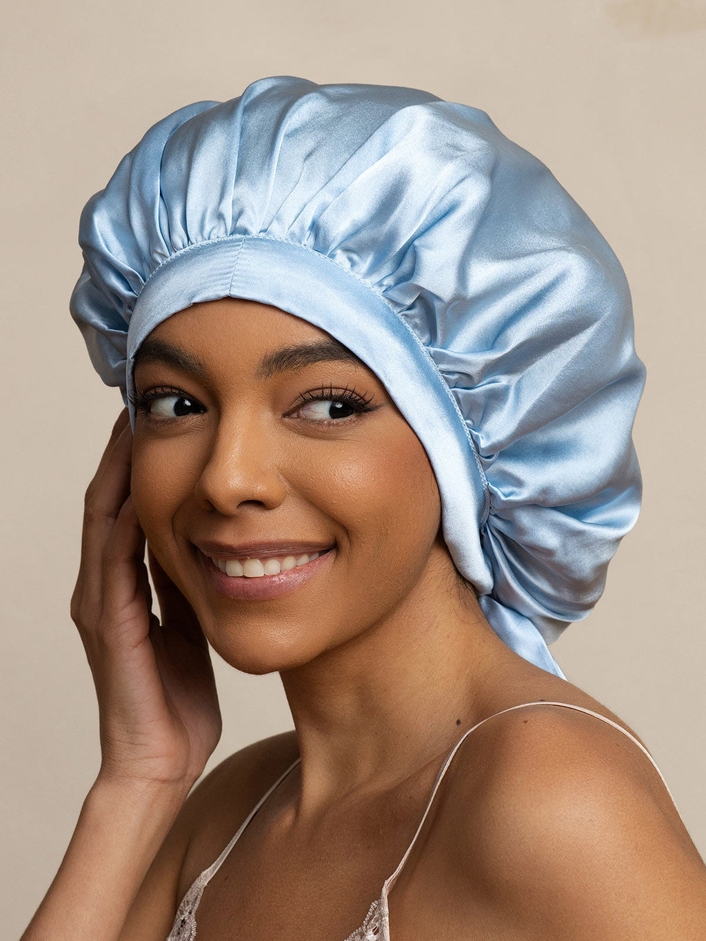 Women's Mulberry Silk Bonnet with Long Ribbons