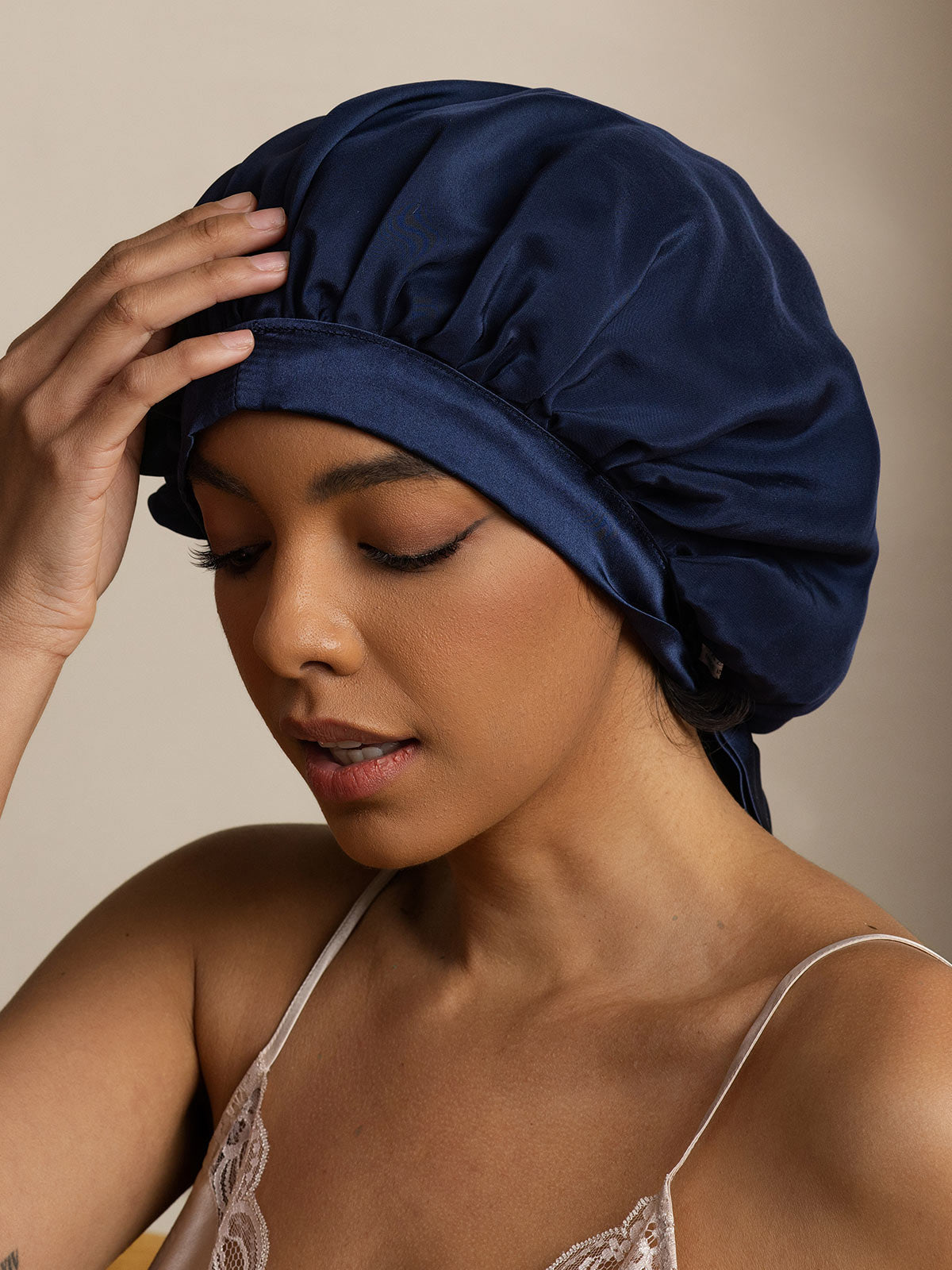 Women's Mulberry Silk Bonnet with Long Ribbons