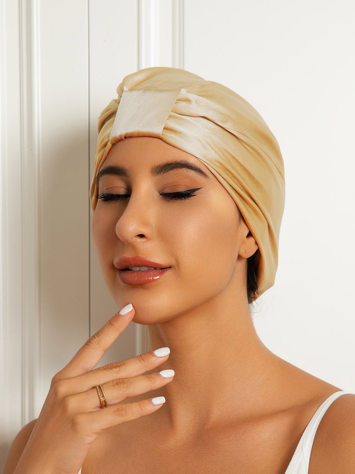 Pure Silk Double Layer Night Turban Bonnet