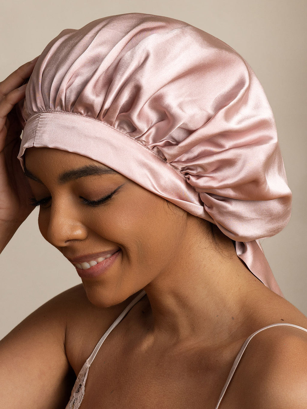 Women's Mulberry Silk Bonnet with Long Ribbons