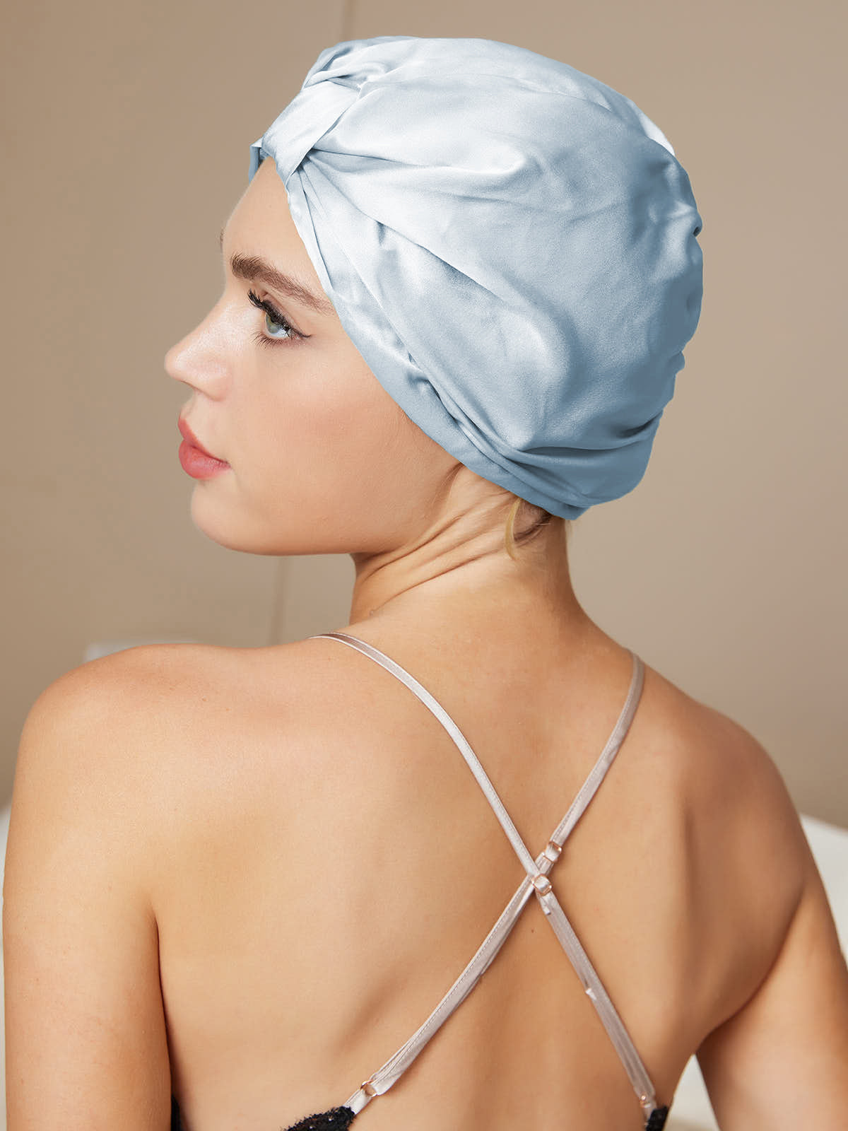 Pure Silk Night Turban Bonnet