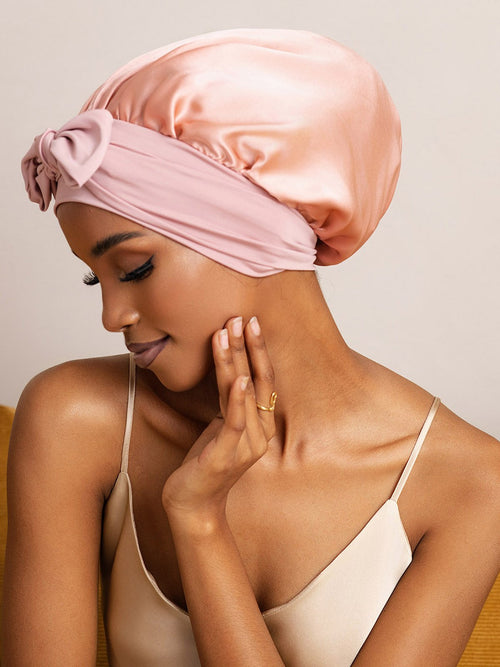 Pure Silk Bowknot Tie Bonnet