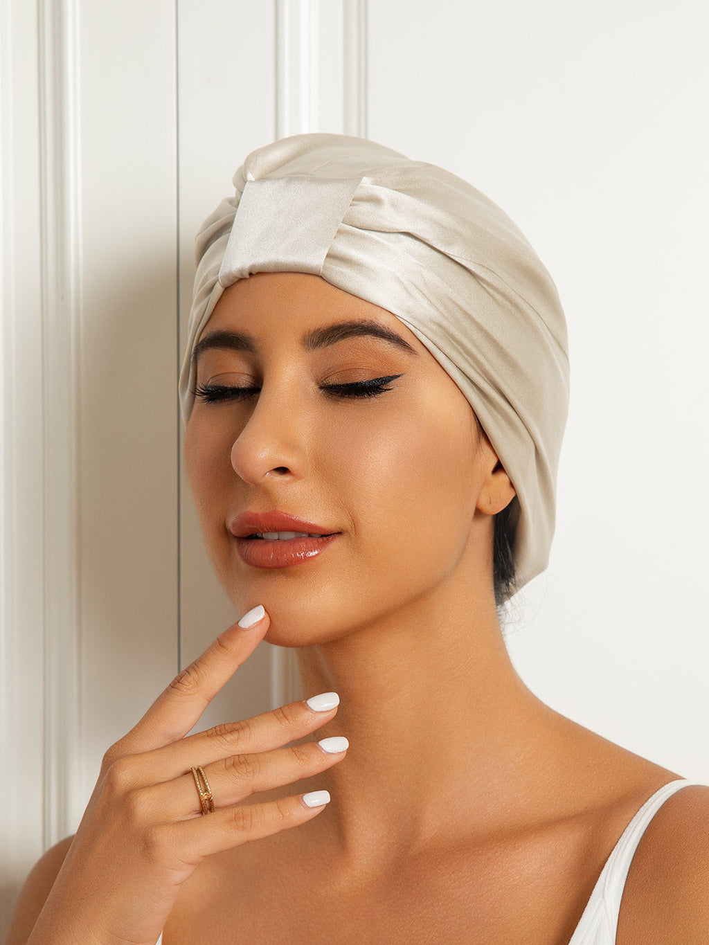Pure Silk Double Layer Night Turban Bonnet