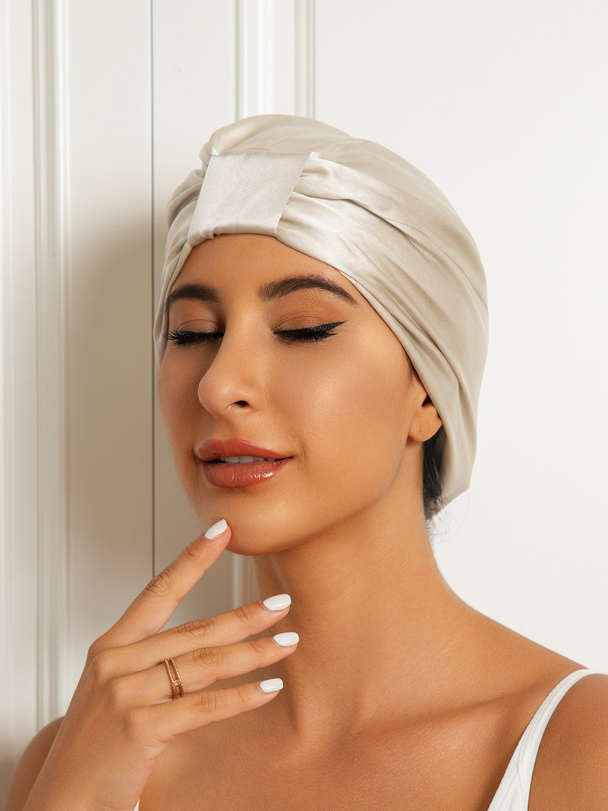 Pure Silk Double Layer Night Turban Bonnet