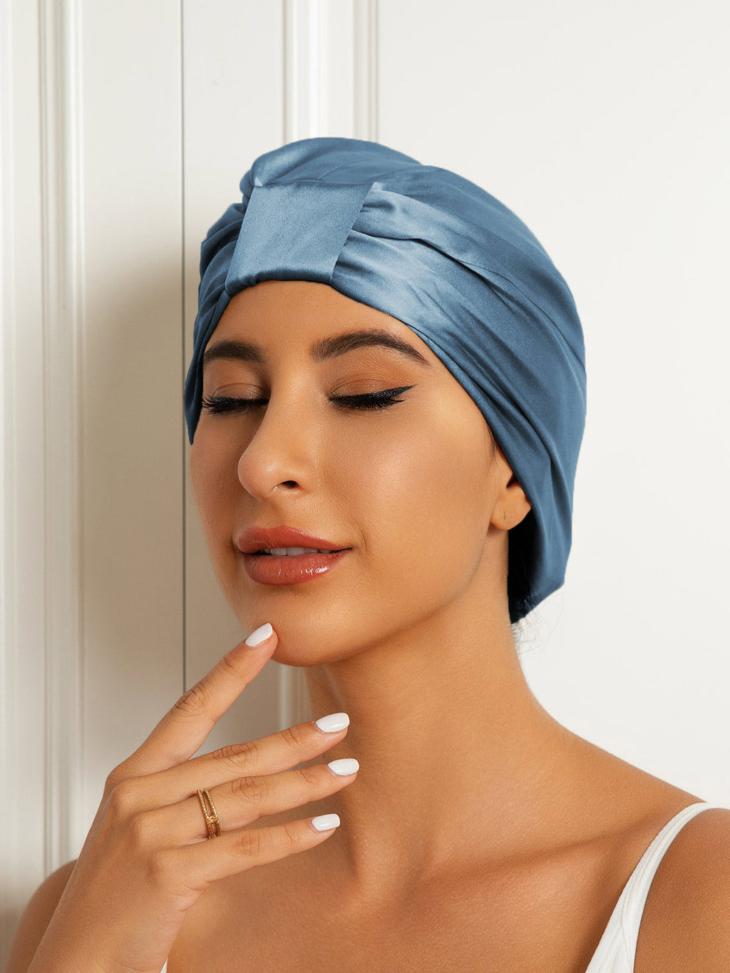 Pure Silk Double Layer Night Turban Bonnet