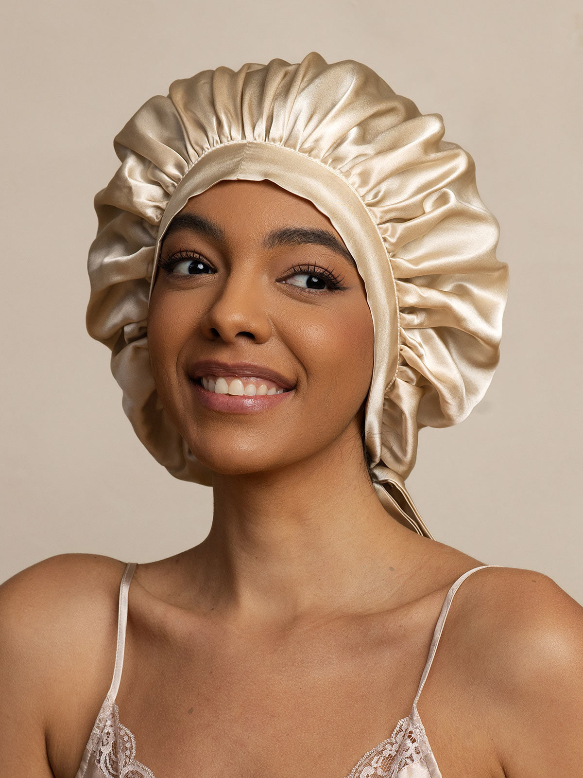 Pure silk Elegant Bonnet with Long Ribbons