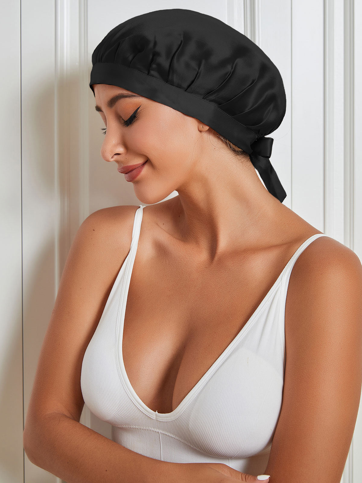 Pure Silk Classic Bonnet with Ribbons