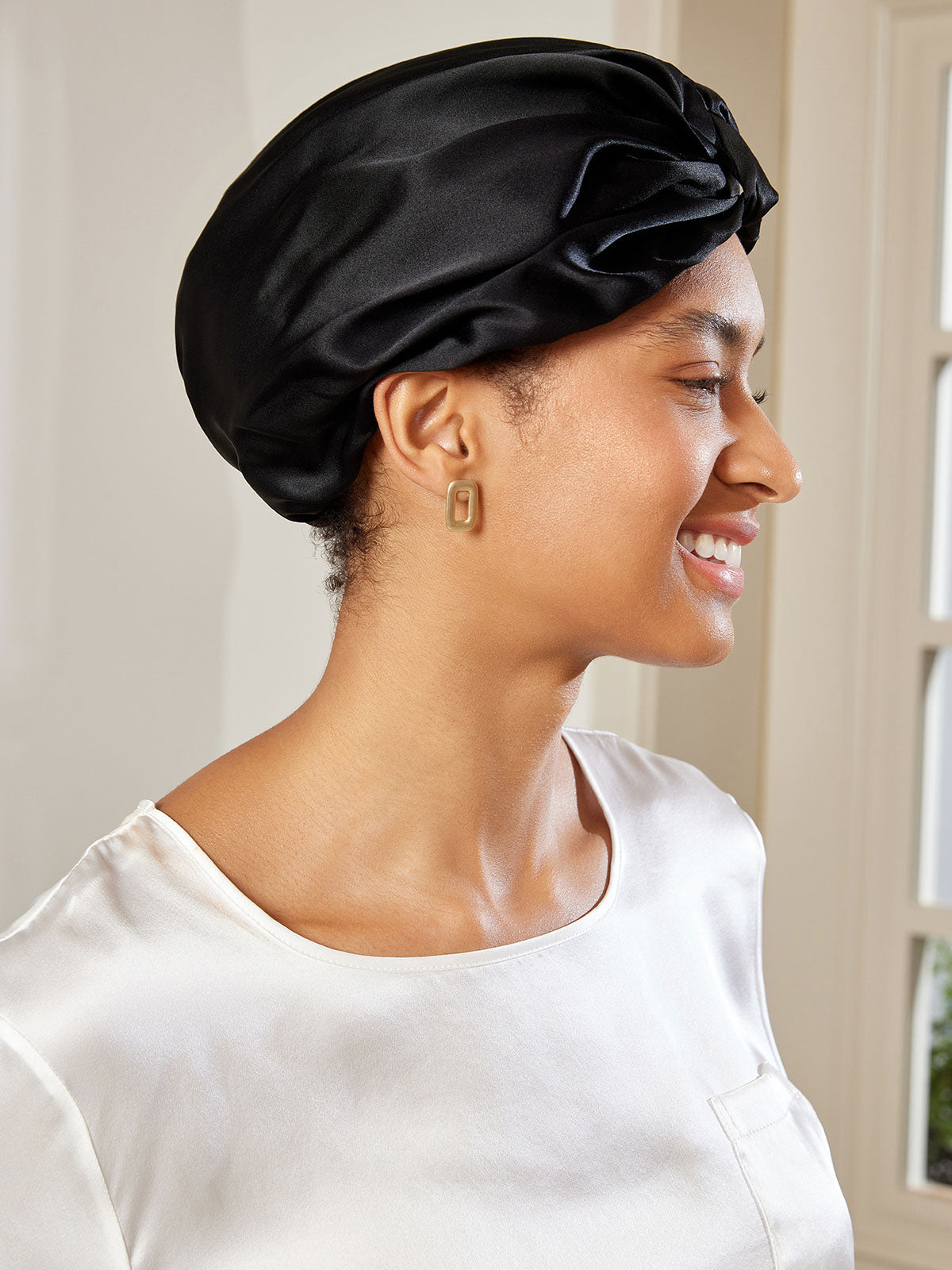 Pure Silk Night Turban Bonnet
