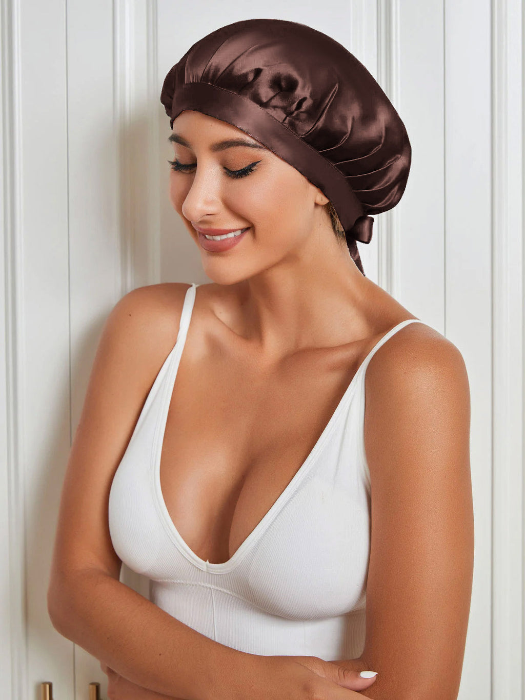 Pure Silk Classic Bonnet with Ribbons