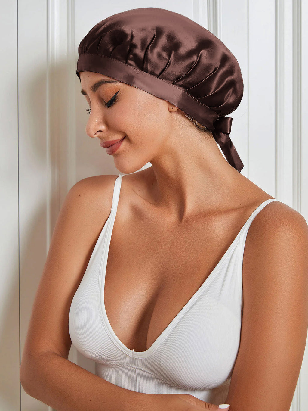 Pure Silk Classic Bonnet with Ribbons