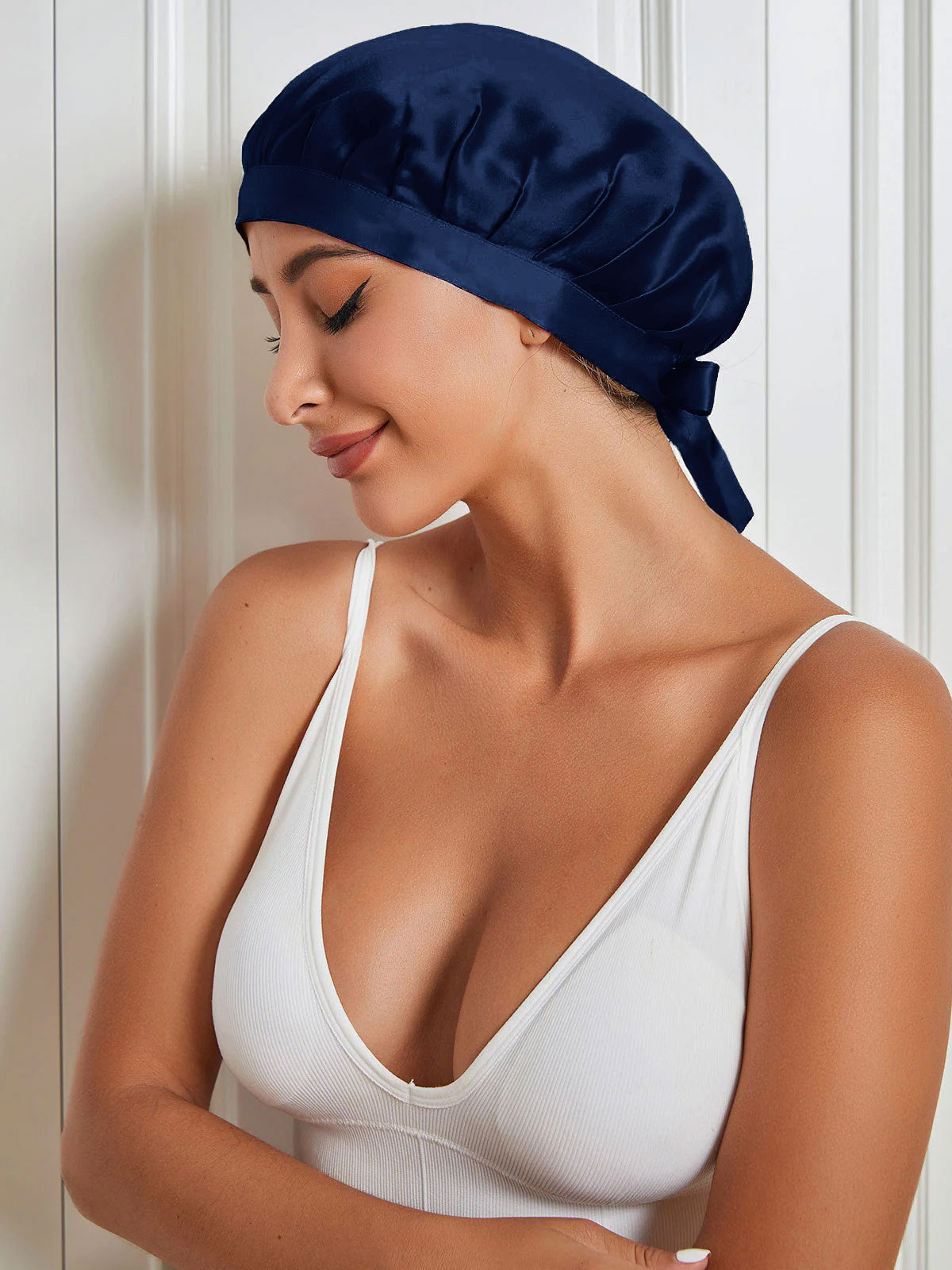 Pure Silk Classic Bonnet with Ribbons
