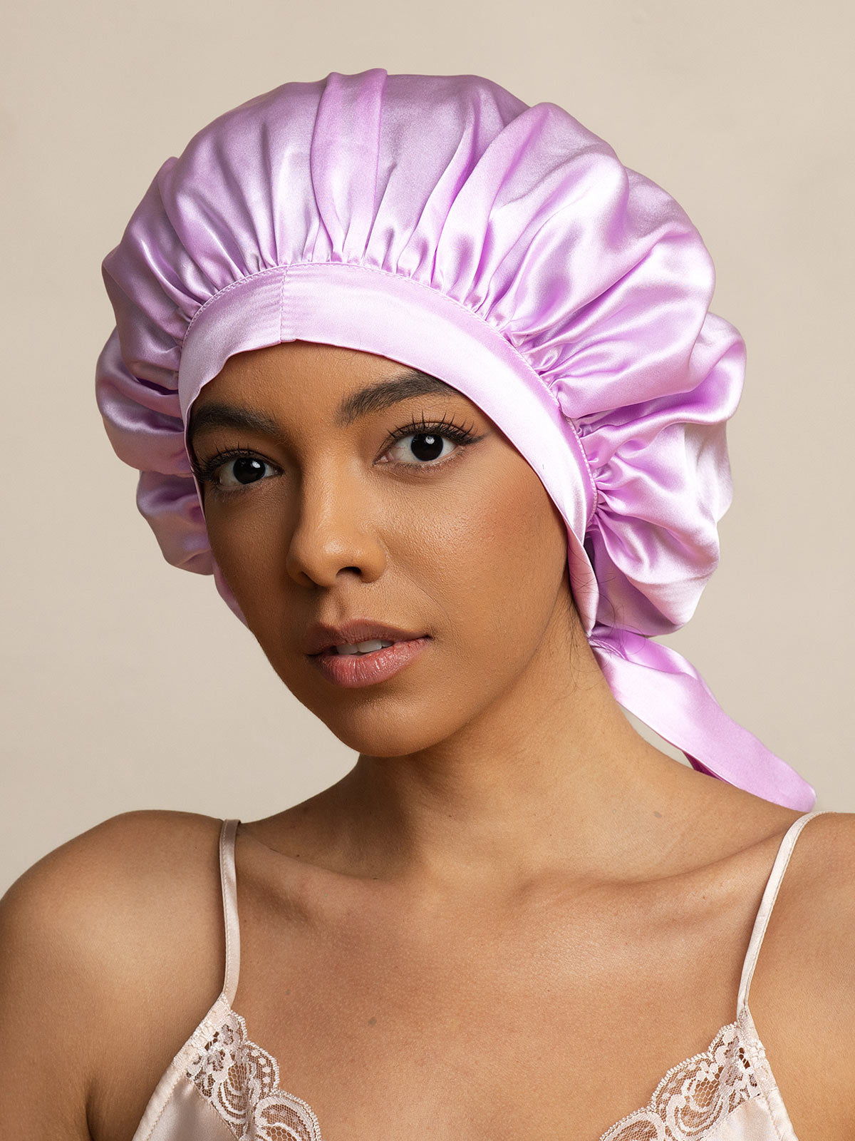 Pure silk Elegant Bonnet with Long Ribbons