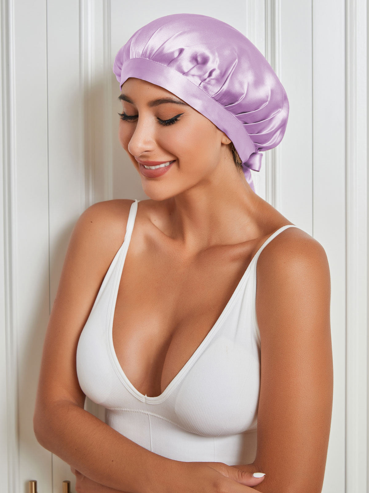 Pure Silk Classic Bonnet with Ribbons