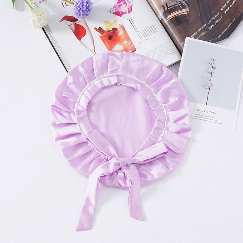 Pure Silk Lace Bonnet with Ribbons