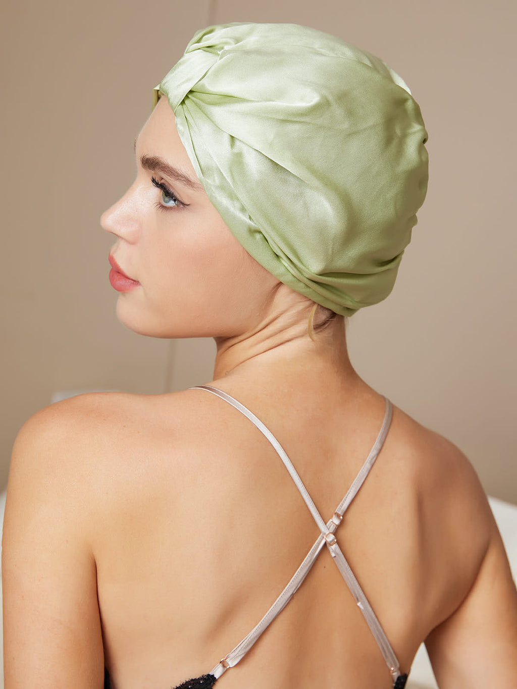 Pure Silk Night Turban Bonnet
