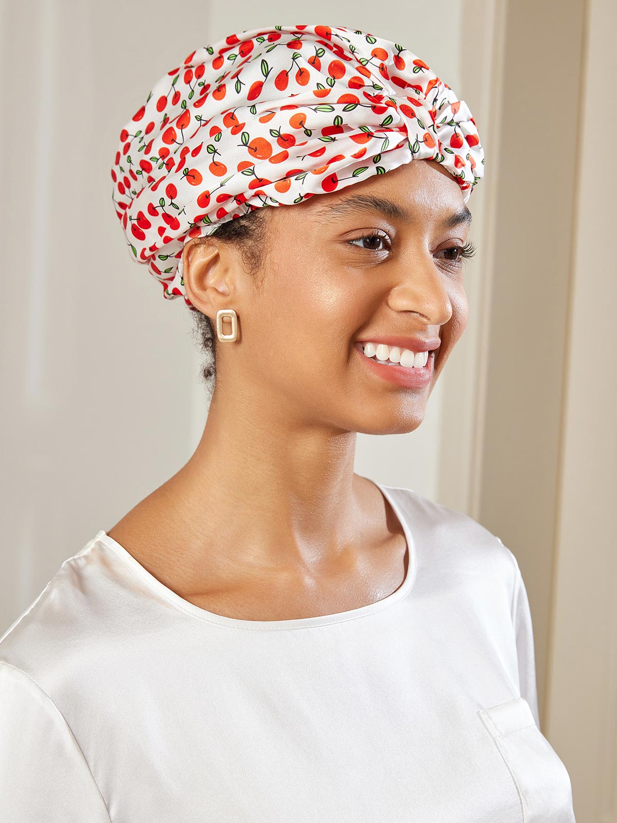 Pure Silk Night Turban Bonnet