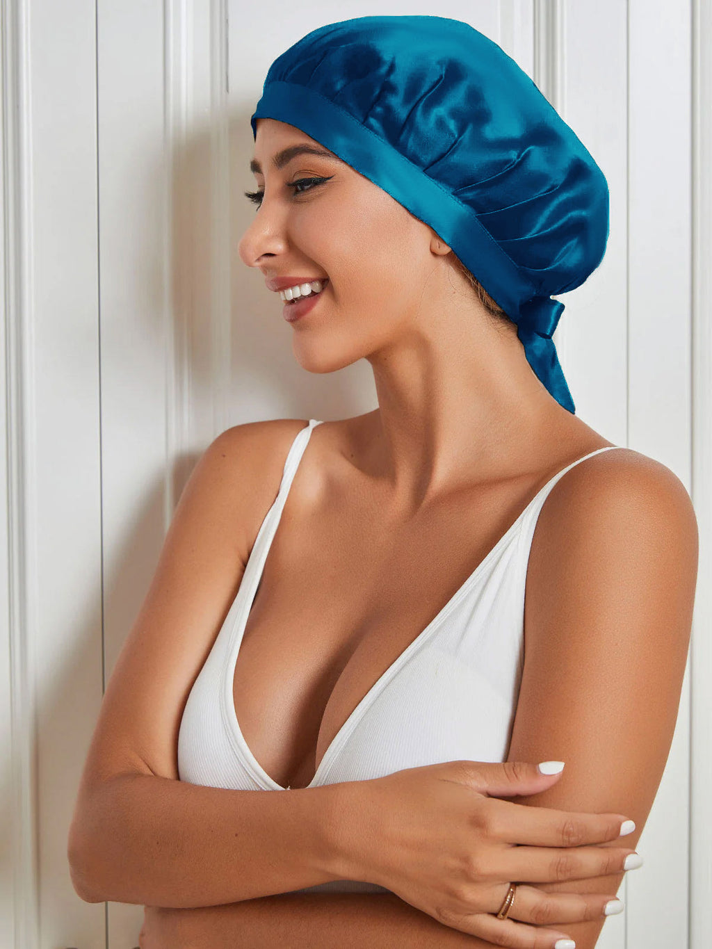 Pure Silk Classic Bonnet with Ribbons