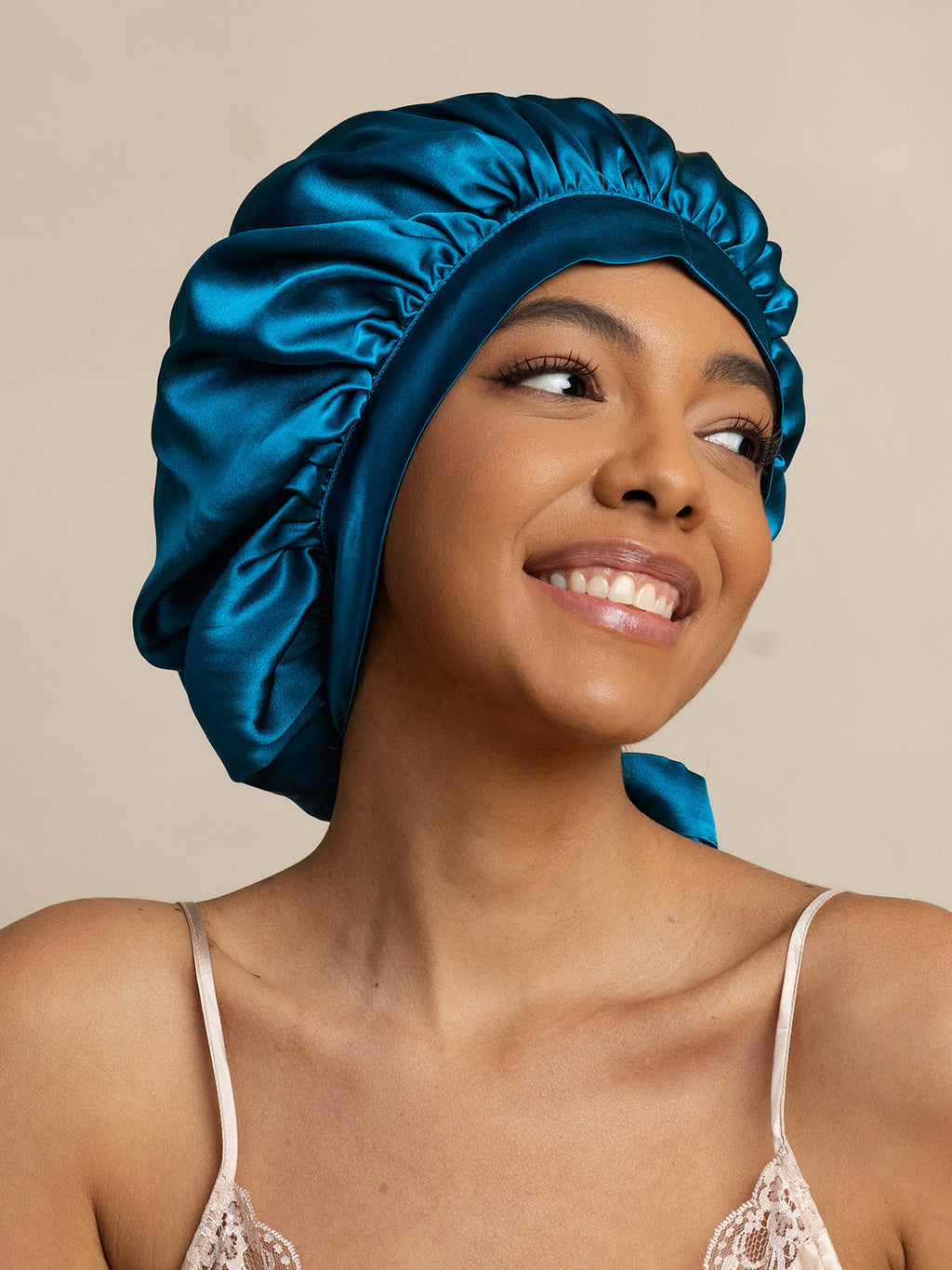 Pure silk Elegant Bonnet with Long Ribbons