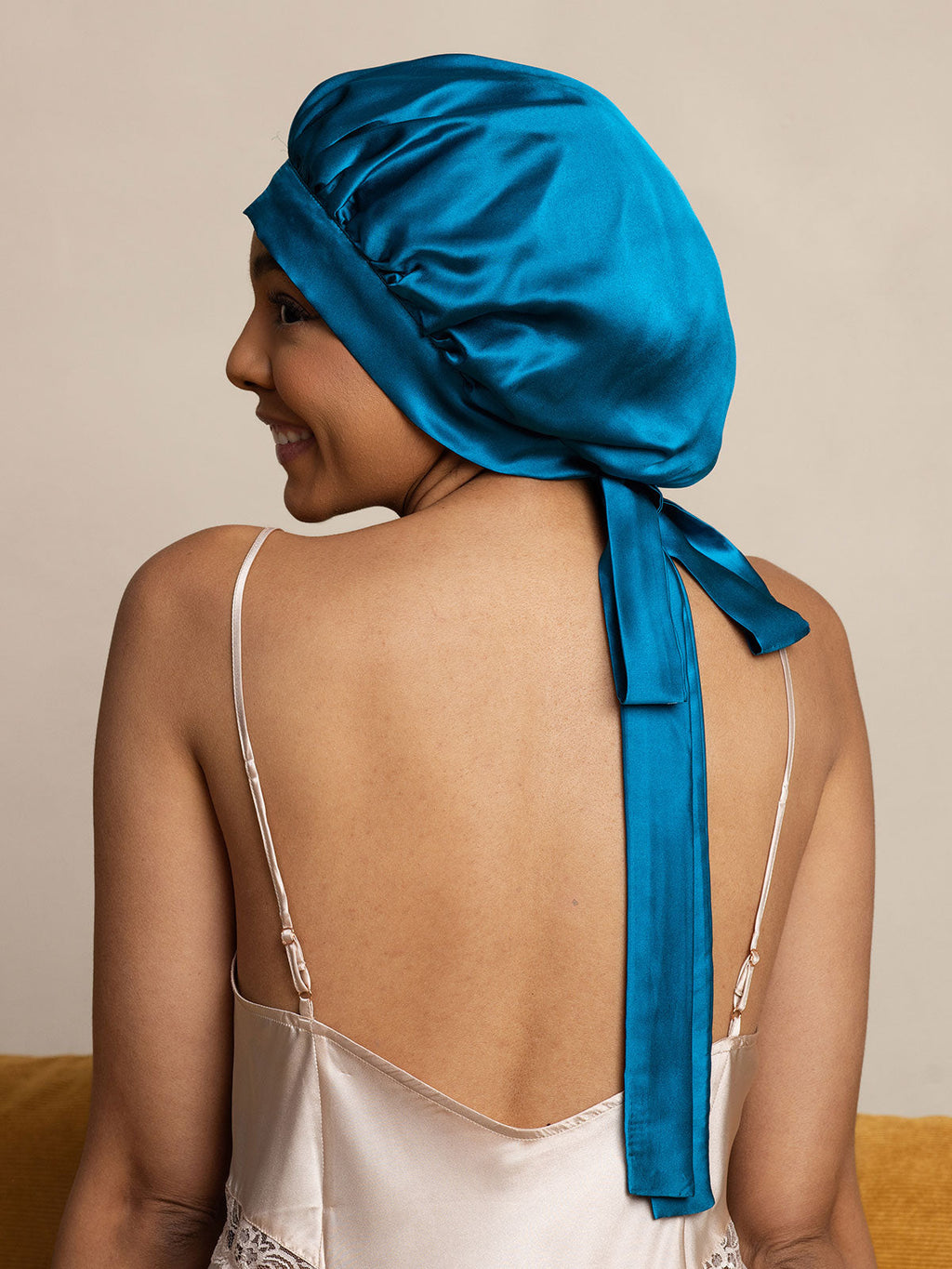 Pure silk Elegant Bonnet with Long Ribbons