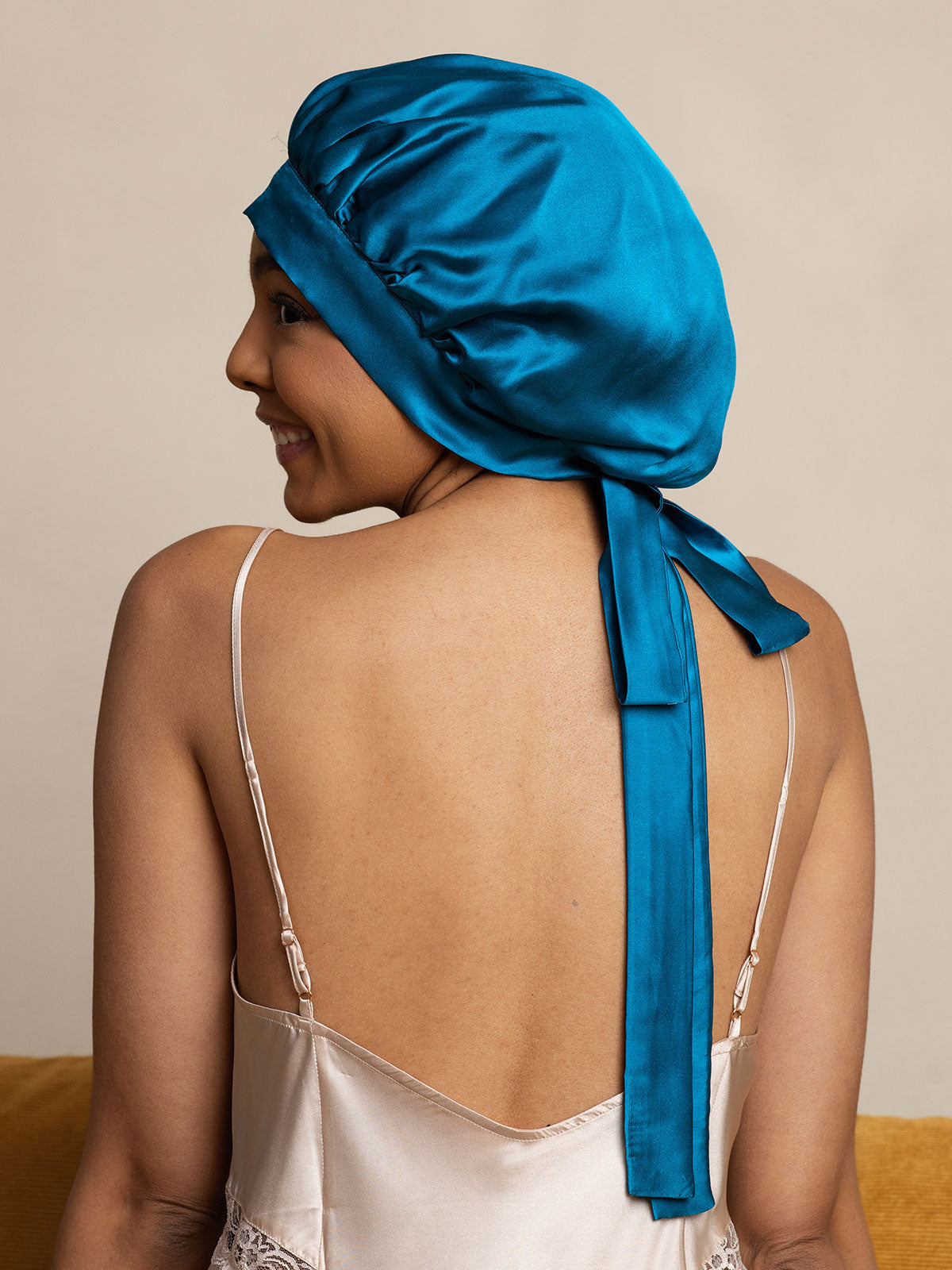 Pure silk Elegant Bonnet with Long Ribbons