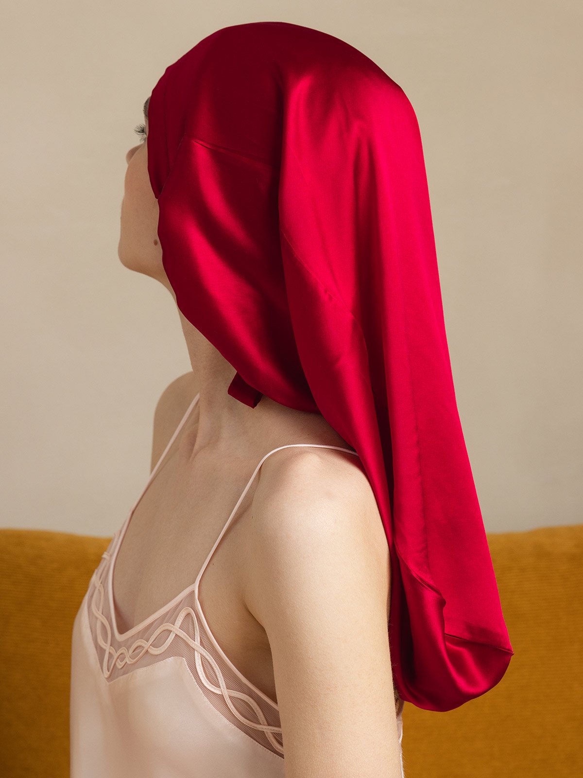 Pure Silk Elegant Long Bonnet