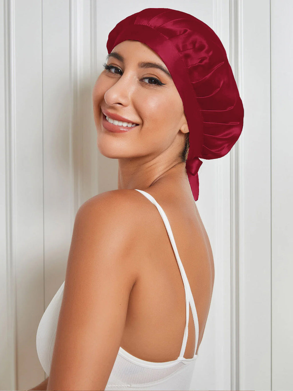 Pure Silk Classic Bonnet with Ribbons