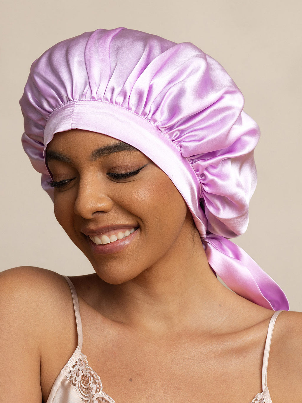 Women's Mulberry Silk Bonnet with Long Ribbons