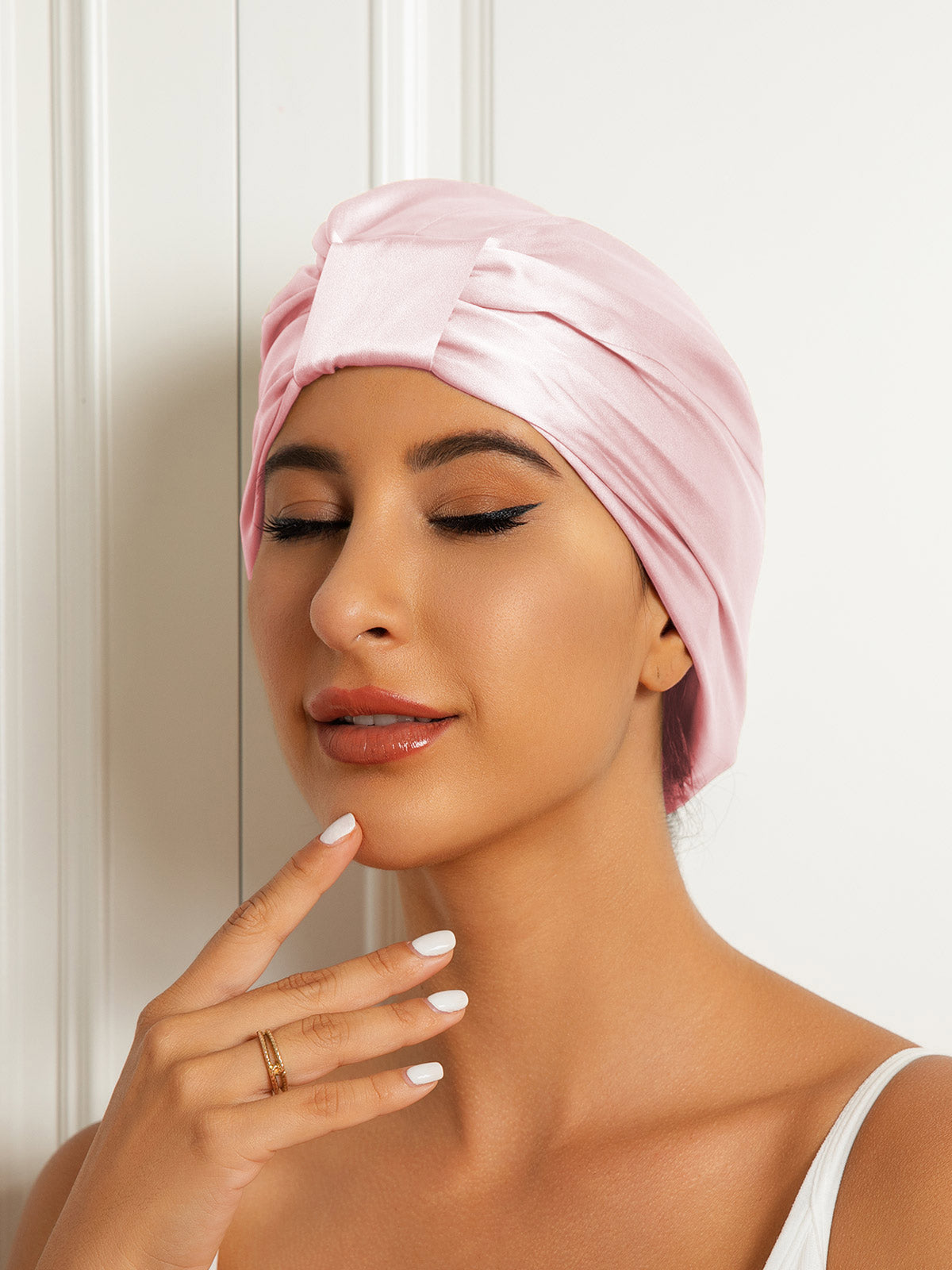 Pure Silk Double Layer Night Turban Bonnet