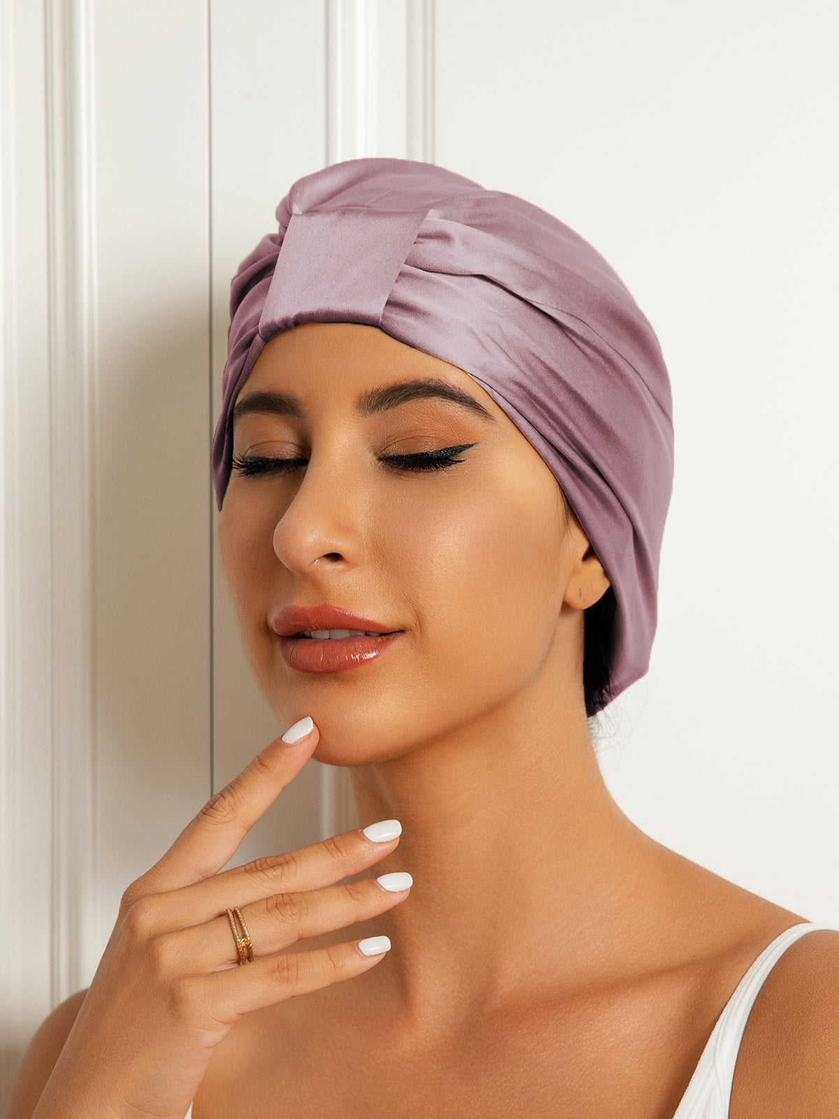 Pure Silk Double Layer Night Turban Bonnet