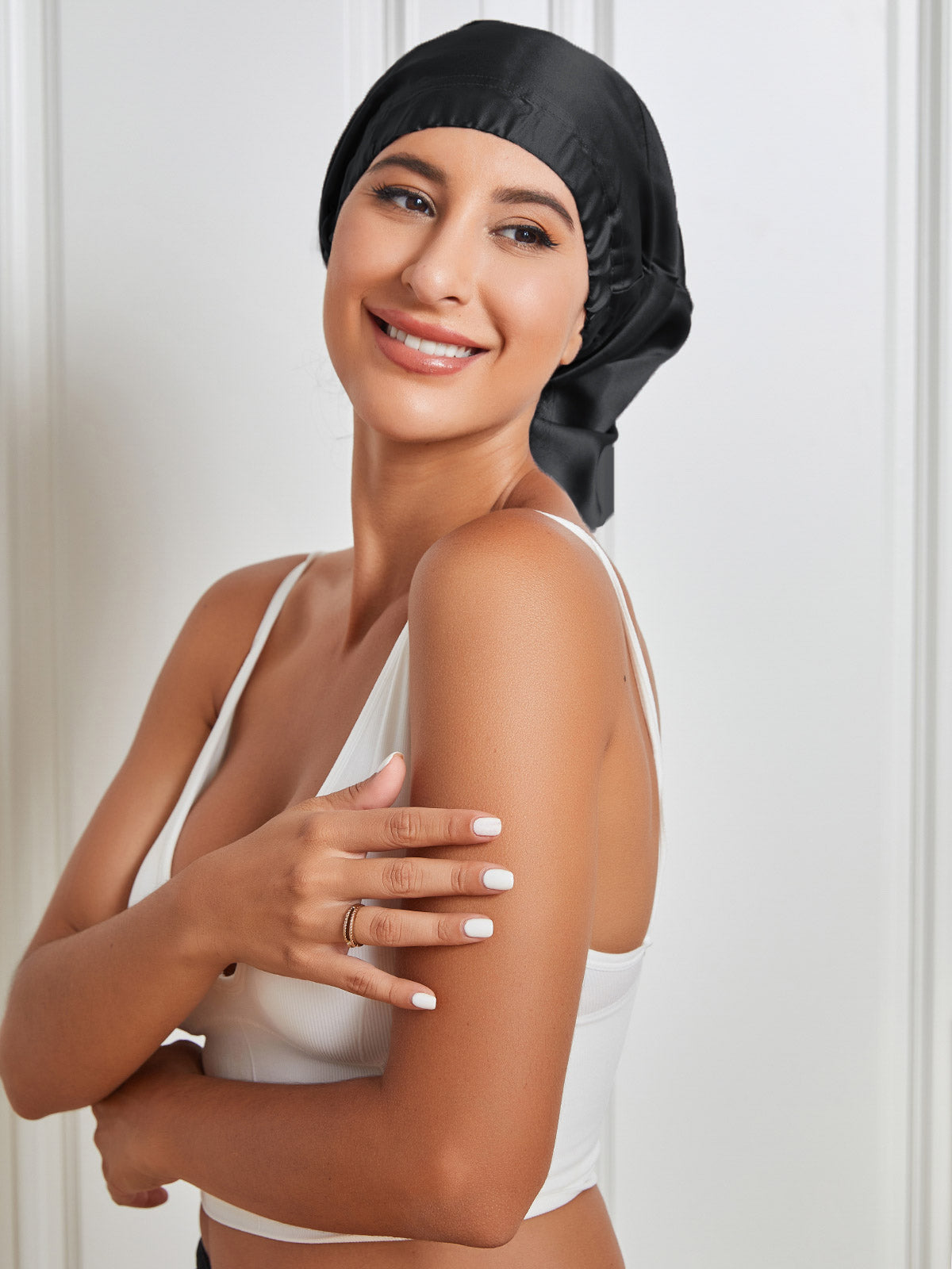 Pure Silk Elasticated Bonnet