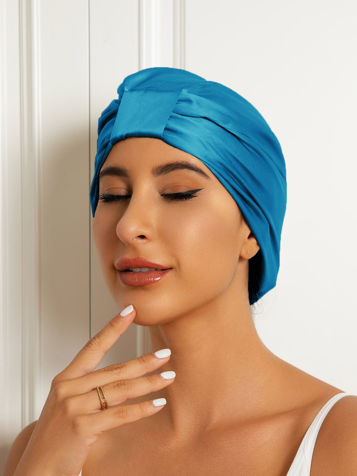 Pure Silk Double Layer Night Turban Bonnet